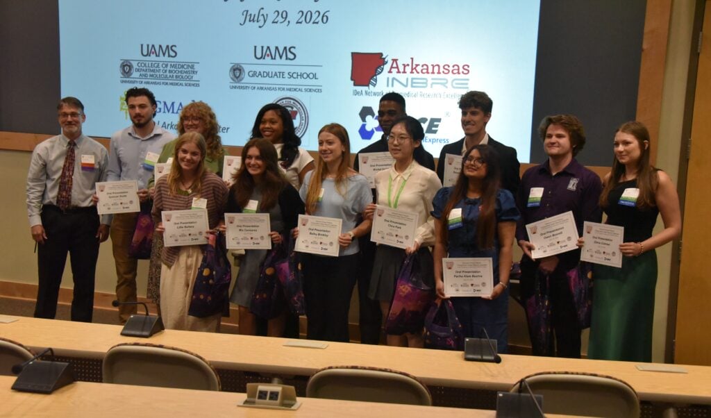 Students selected for oral presentations