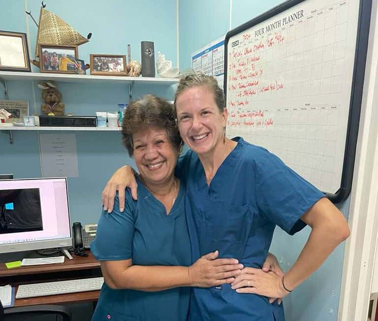 RMI EHDI staff and off-island pediatric audiologist in location where tele-diagnostic services provided.