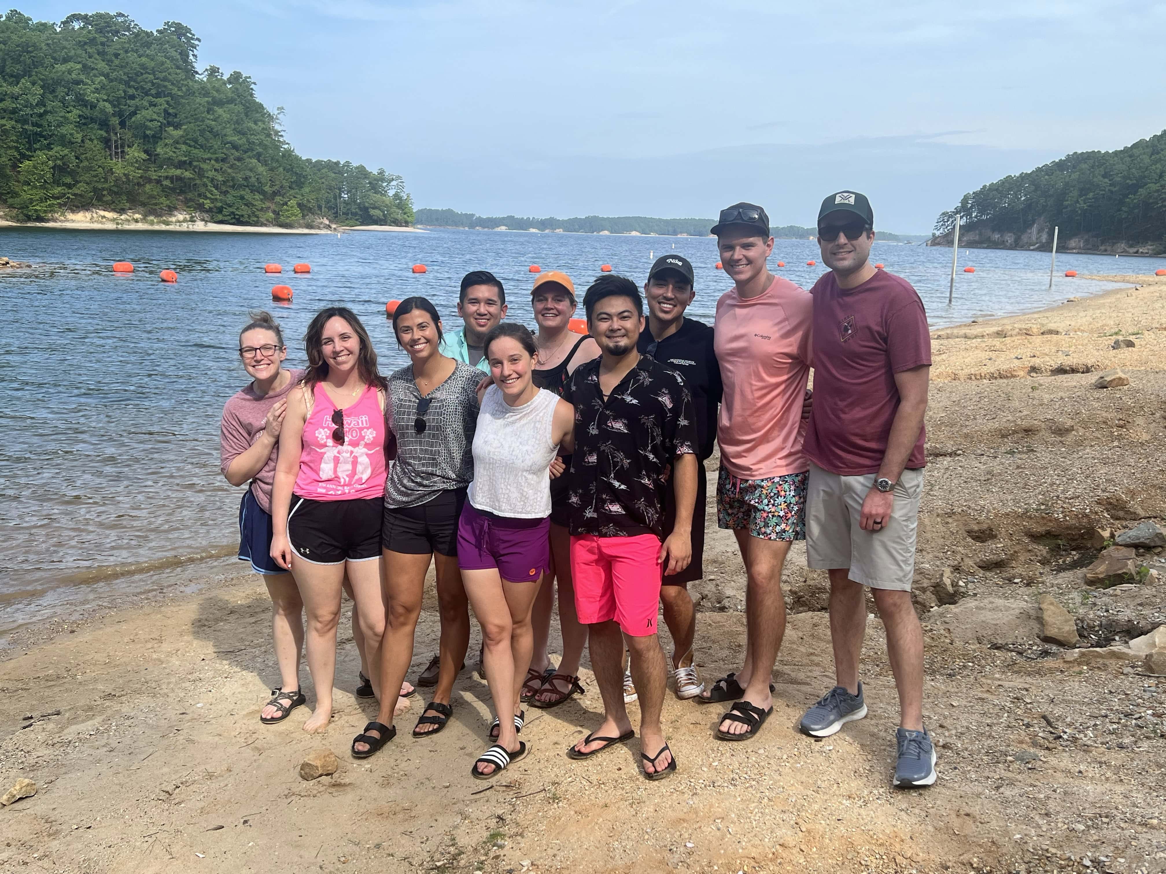 Group photo of PGY-3 residents. The group is outdoors in casual clothing.