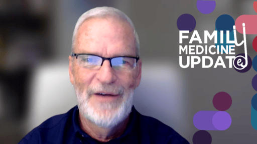 Don Teater, M.D., with Family Medicine Update logo