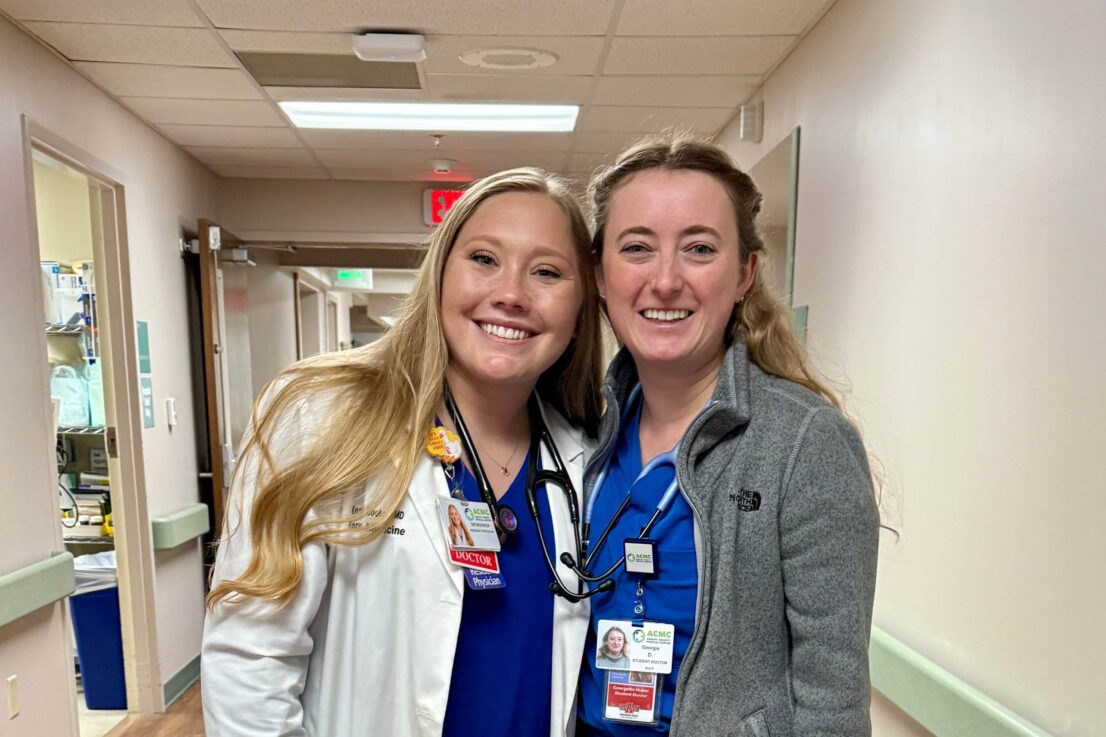 Dr Booker and student Georgie