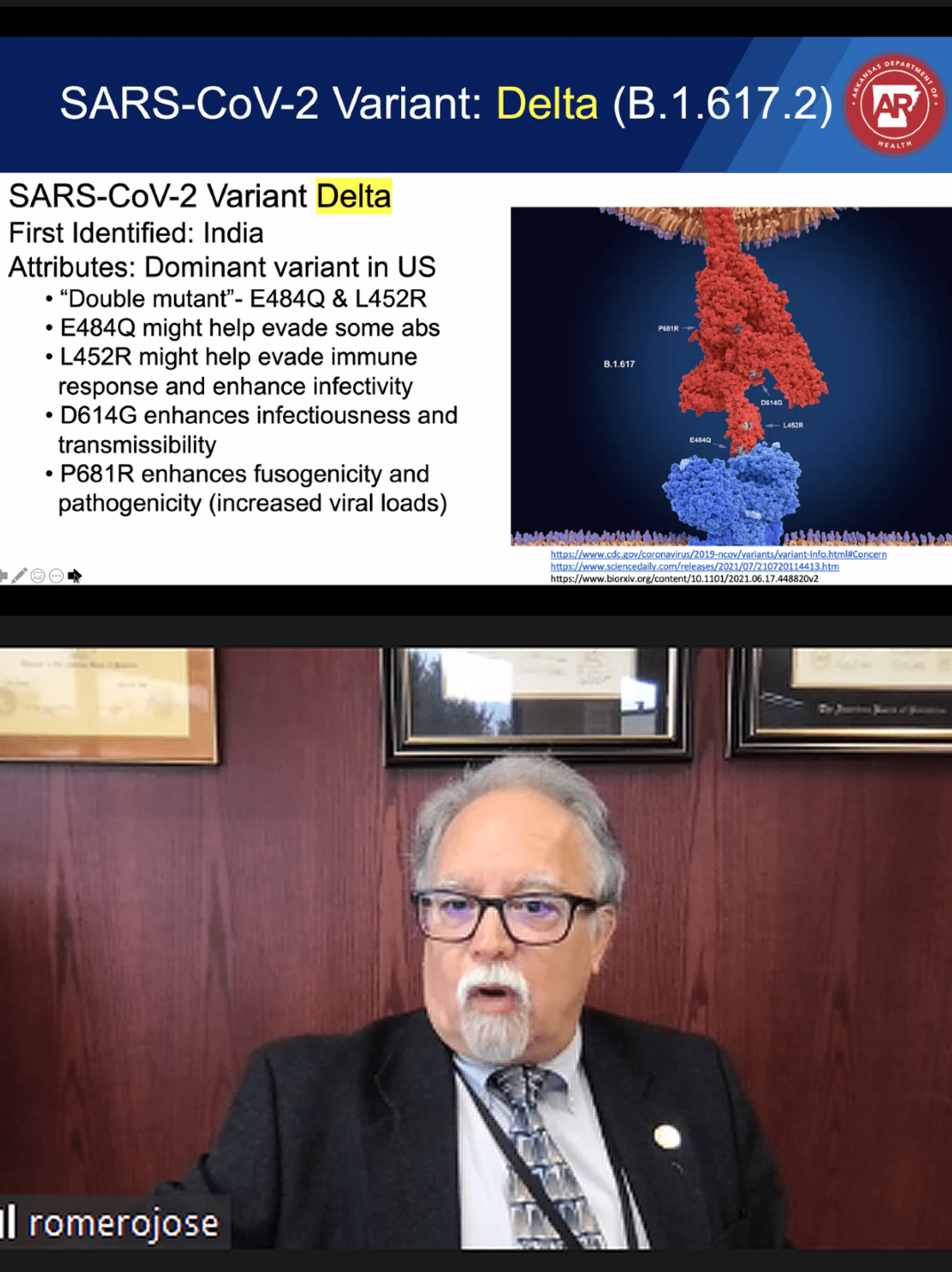 Dr. Jose Romero describes the Delta variant.