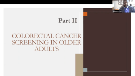 Part 2: Colorectal Cancer Screening in Older Adults