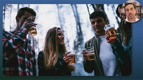 Group of teens drinking