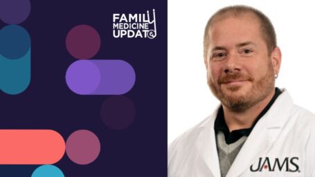 Bill Fantegrossi, PhD, with Family Medicine Update logo