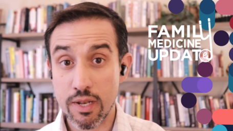 Aaron Weiner, PhD, with Family Medicine Update logo