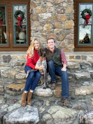 Alyson, husband, and dog