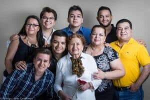 Hispanic family group shot