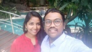 Abhilash Thatikala with wife