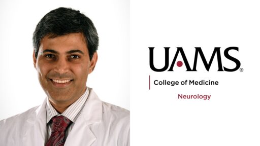 Dr. Dhall - image includes text UAMS College of Medicine, Neurology