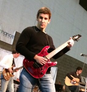 Ethan Echols playing guitar