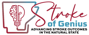 Stroke of Genius logo. Text reads: Advancing Stroke Outcomes in the Natural State