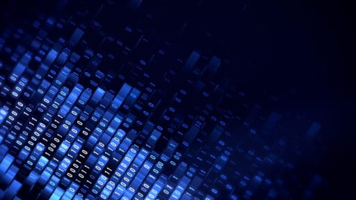 Blue image of Binary code