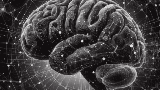 An AI generated image of the brain mapping neuron connections.