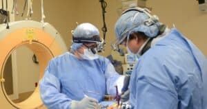 Neurosurgeons in the operating room