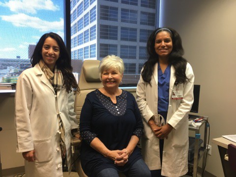 Carolyn Pry with doctors
