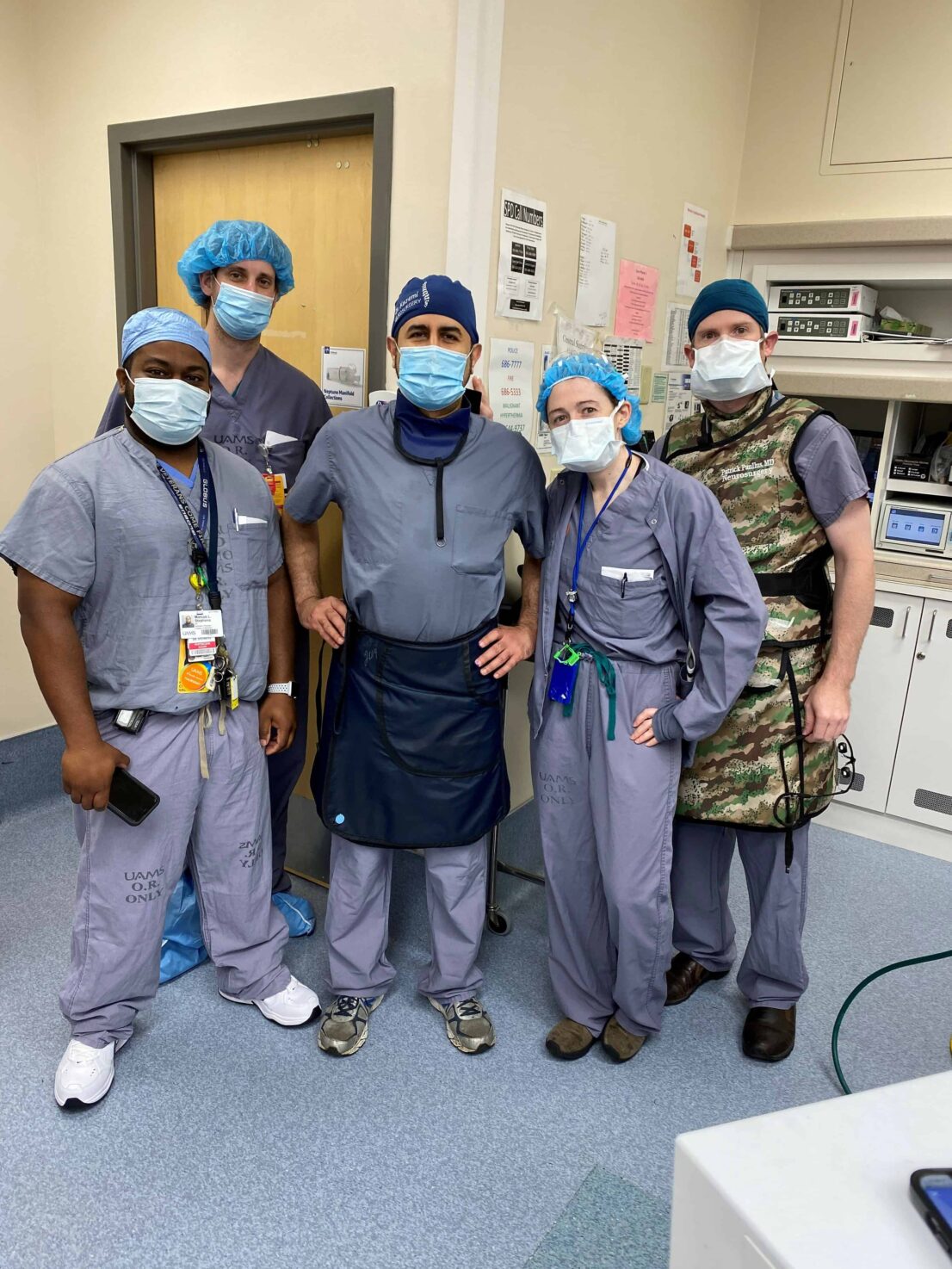 Residents scrubbed up