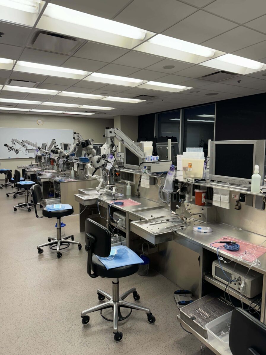 Bone lab, showing equipment and monitor stations