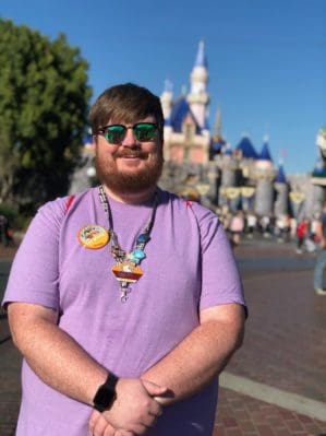 Man posing at Disneyland