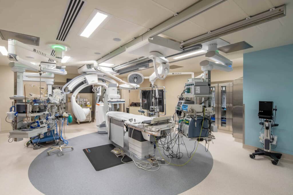 The cardiology sections state-of-the-art catheterization lab