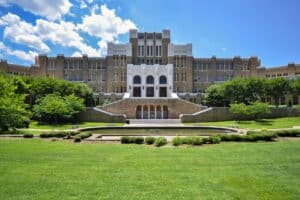 The front of Little Rock Central High School