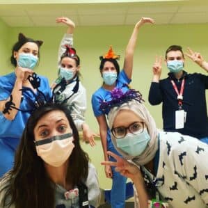 General Pediatric Residents dress up for Halloween before seeing patients