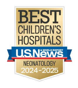 US News and World Report badge - Best Children's Hospitals, 2024-2025 Neonatology