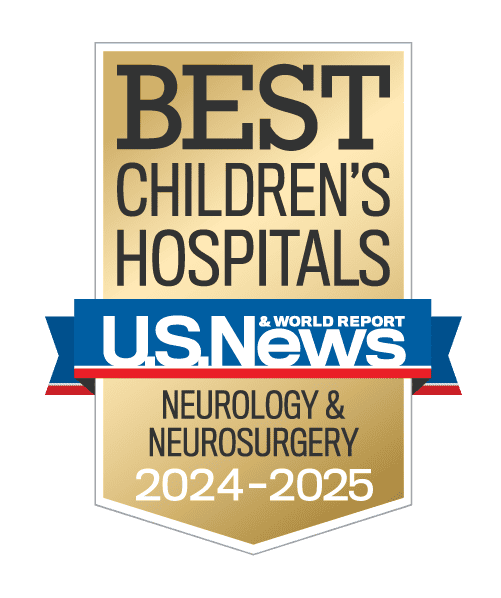 US News and World Report badge - Best Children's Hospitals, 2024-2025 Neurology & Neurosurgery