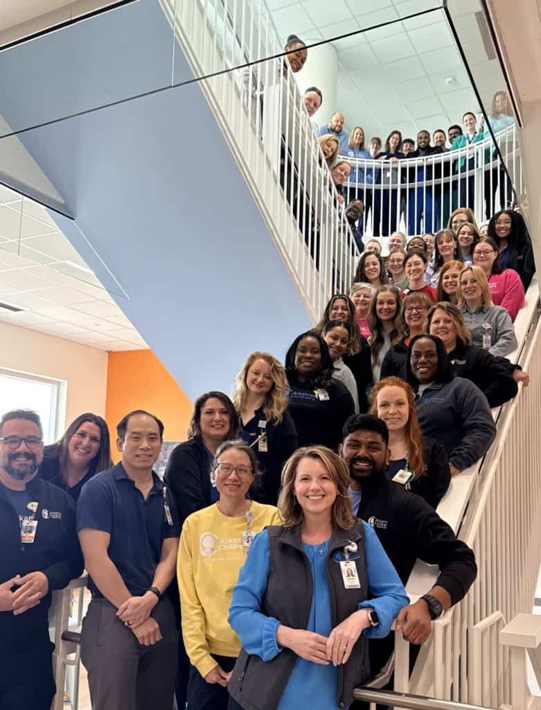 A group of ACRI employees that helped move the Pediatric Clinical Research Unit (PCRU) into the new Champion's Pavillion.