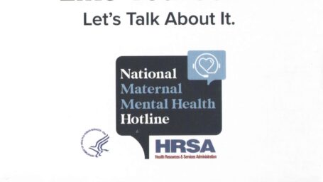 Hotline graphic states: Not Feeling like yourself? Let's talk about it. Features the hotline logo and HRSA logo.