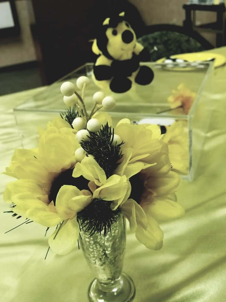 flowers at party