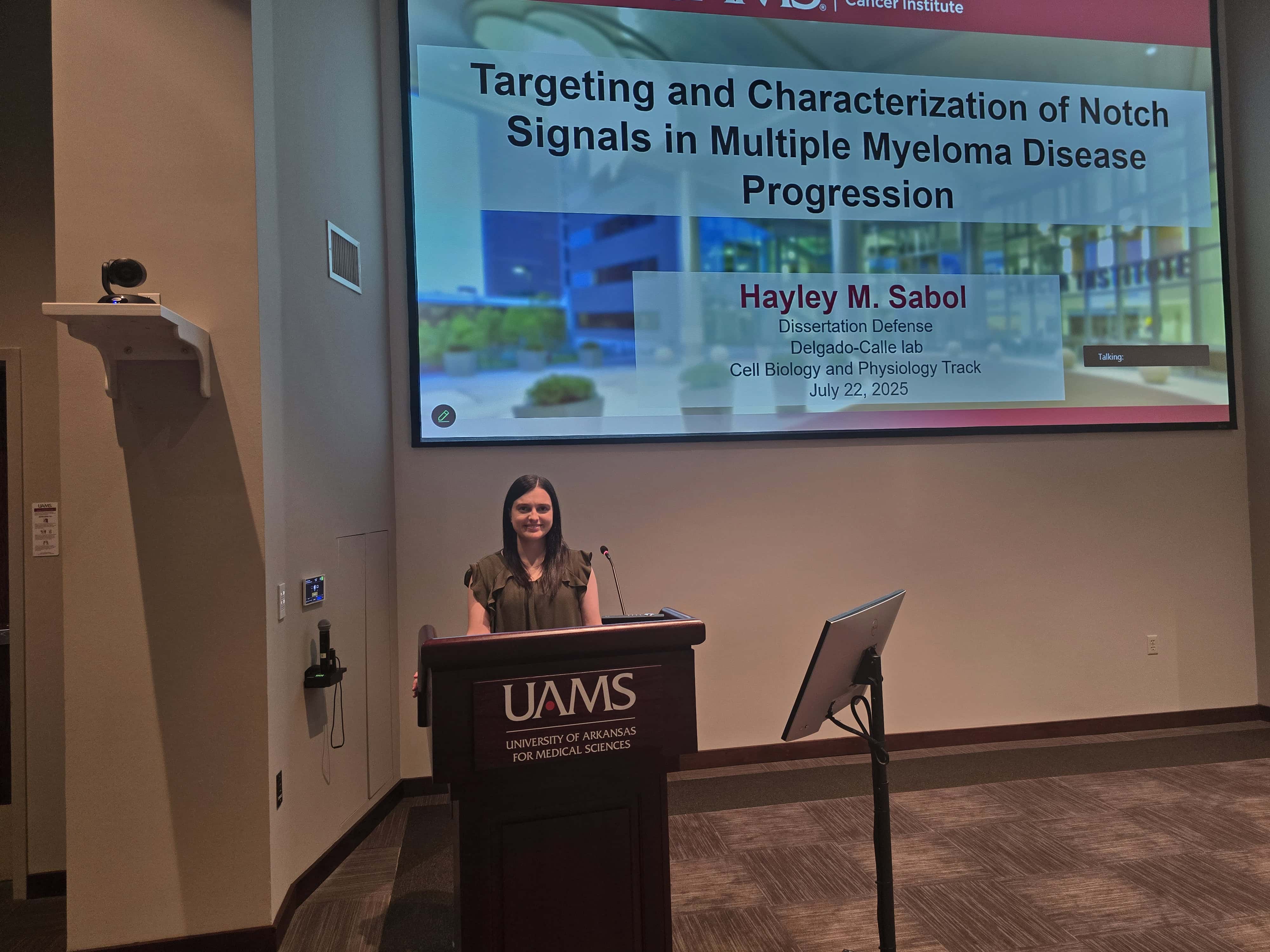 Hayley Sabol presenting