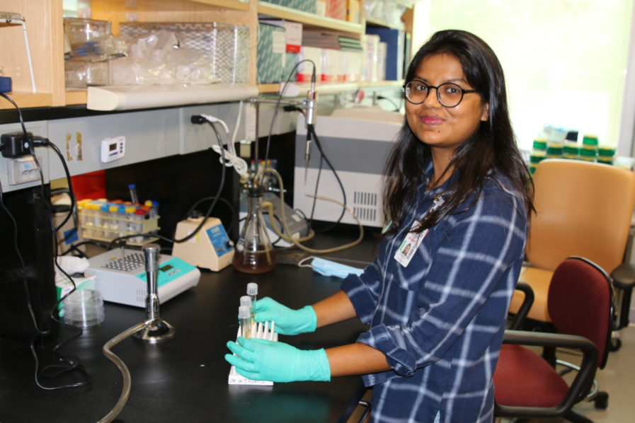 Farhana Taher Sumy in the lab