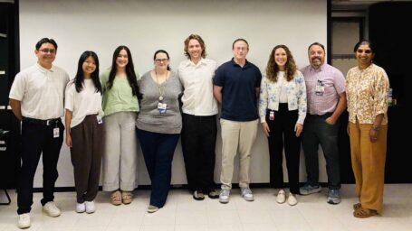 Group of radiology department staff members standing together.