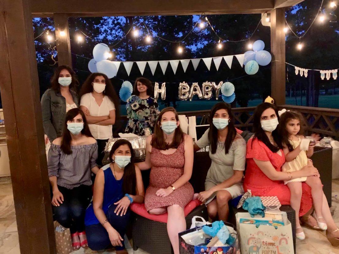 Residents at baby shower