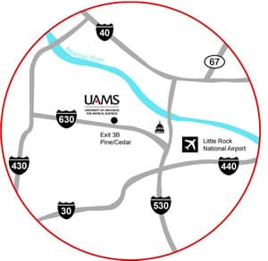 Little Rock area Interstate map