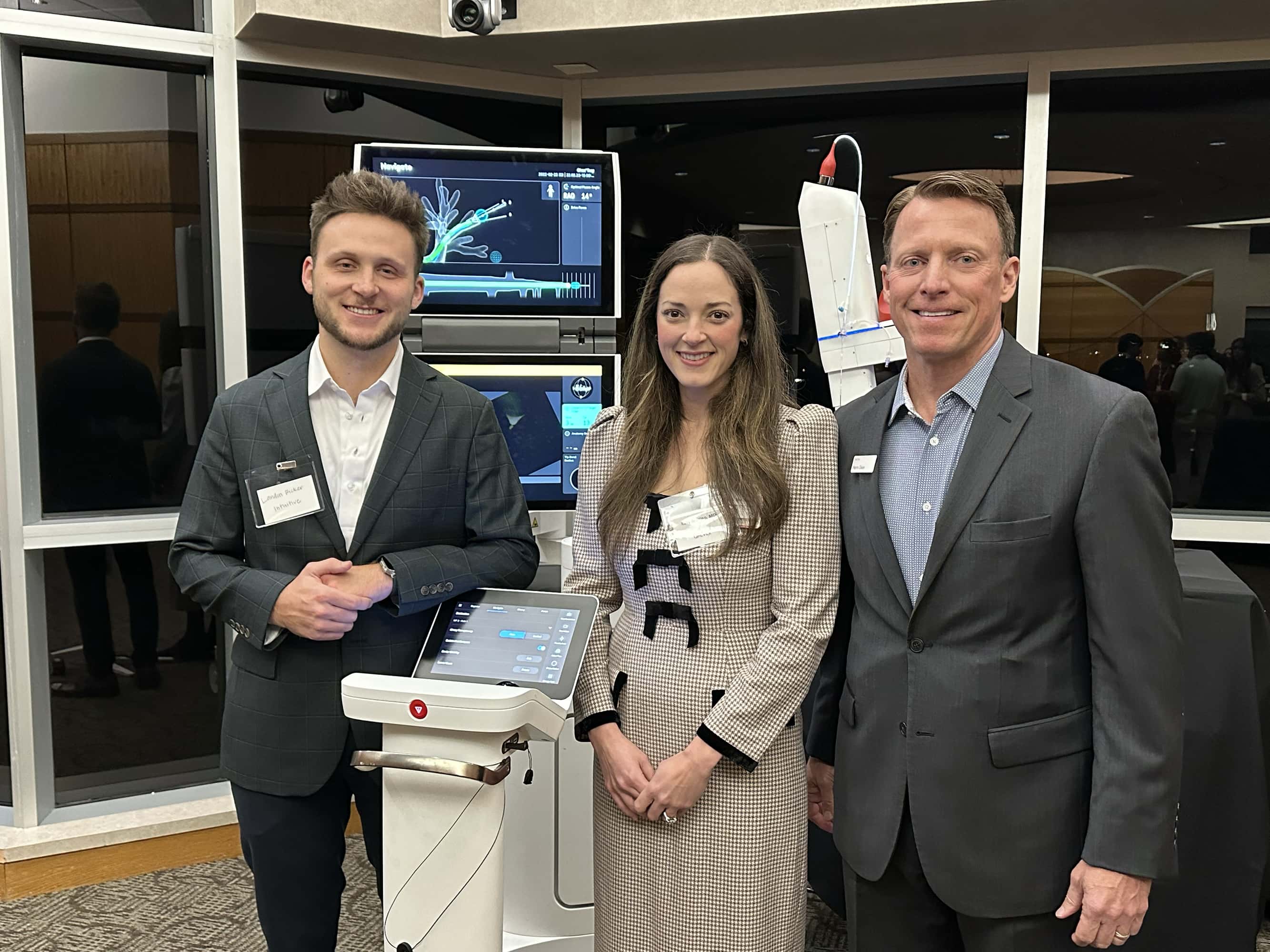 Dr. Marino and others posing with equipment