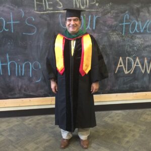 Dr. Paydak in his academic robe