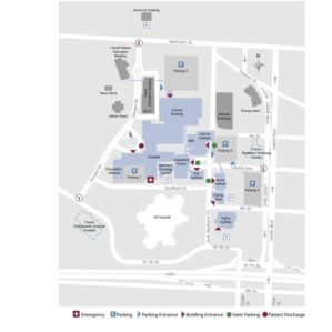Map of the UAMS campus in Little Rock