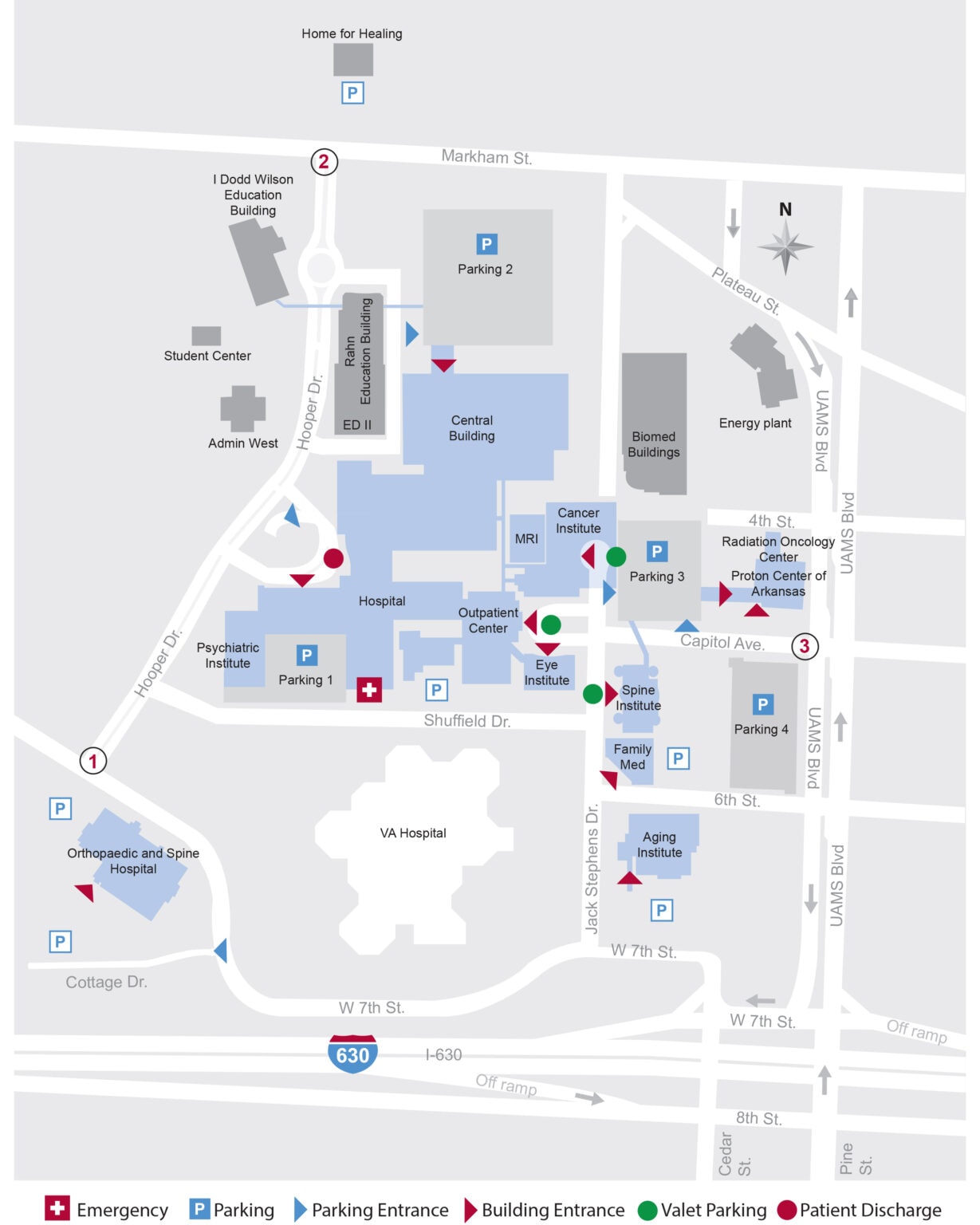 Maps and Directions | UAMS College of Medicine