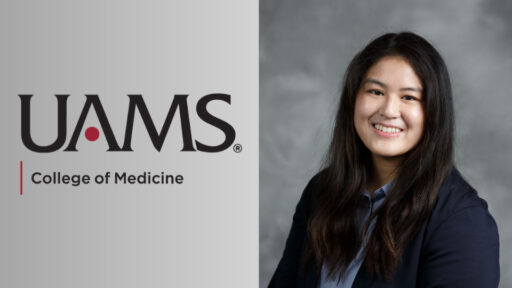 Portrait of Nicole Occidental; UAMS College of Medicine logo