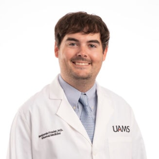 male doctor in a white coat