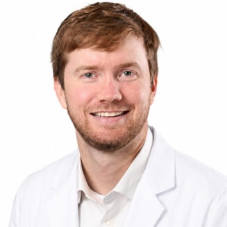 male doctor in a white coat