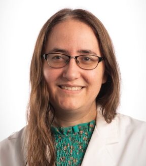 female doctor in a white coat
