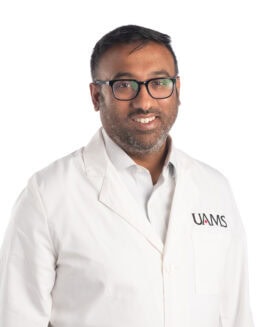 male doctor in a white coat