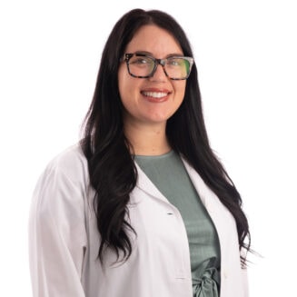 young female doctor in a white coat