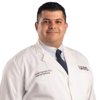 male doctor in a white coat