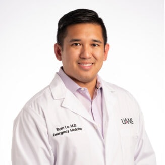 male doctor in a white coat