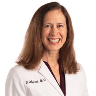 Female doctor in a white coat