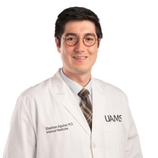 male doctor in a white coat